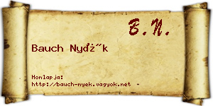 Bauch Nyék névjegykártya
